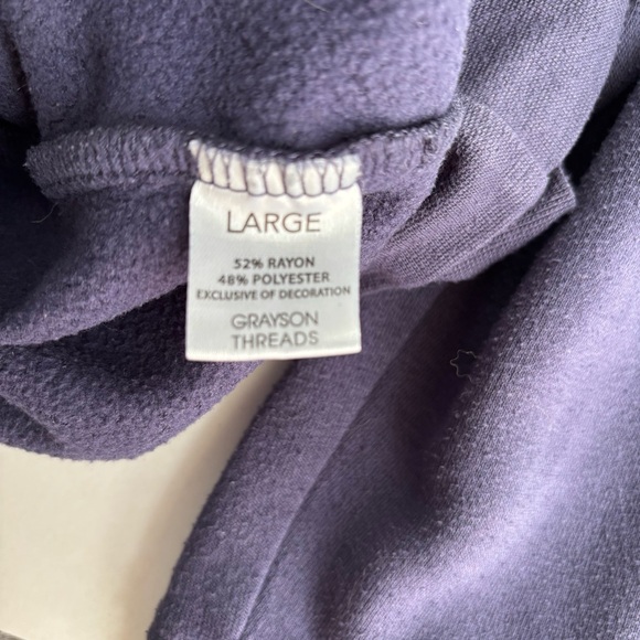 Grayson/Threads Ladies Navy Blue Lightweight Sweatshirt size large.Happy - Picture 5 of 8